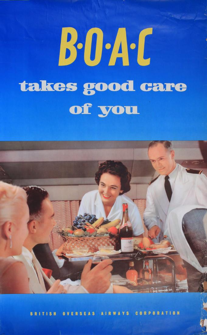 BOAC takes good care of you, colour photographic poster (1 of 2)