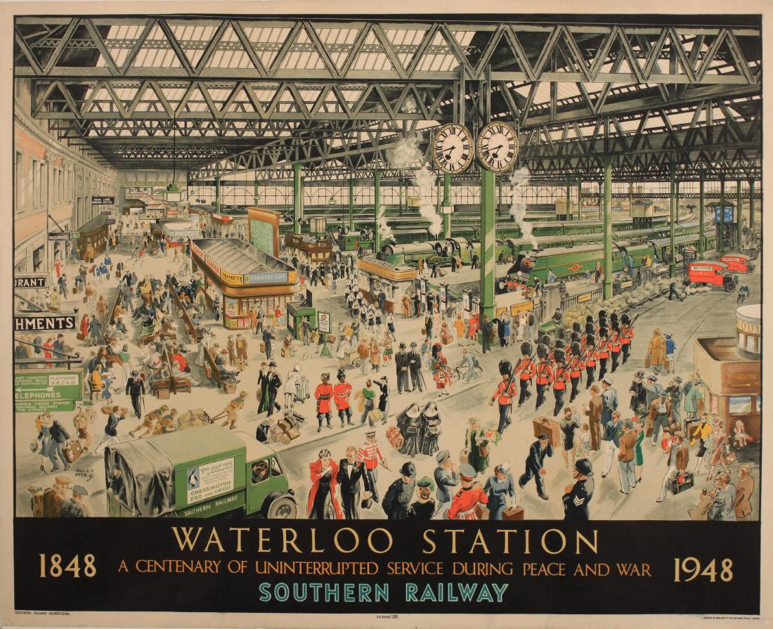 Helen McKie (1889-1957) Waterloo Station 1848 1948, (1 of 1)