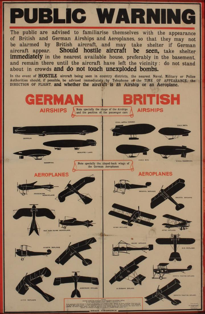 Public Warning British and German Airships and (1 of 1)