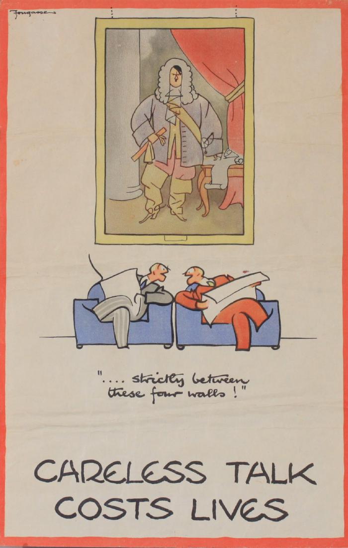 Fougasse (Kenneth Bird 1887-1965) Careless Talk Cost (1 of 1)