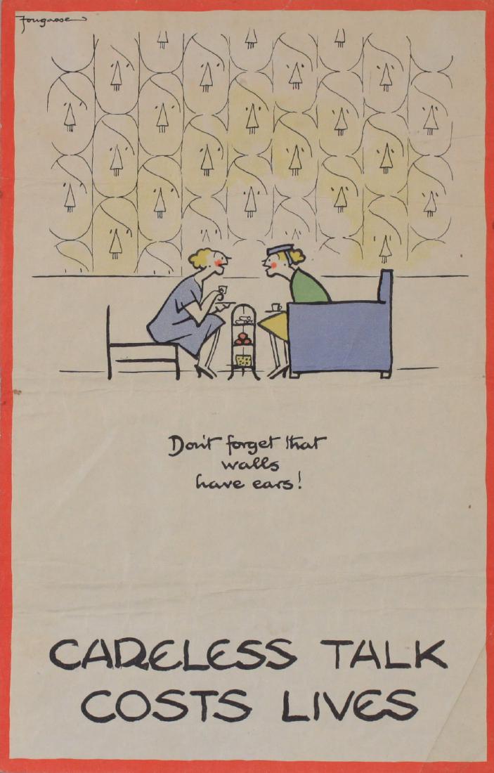 Fougasse (Kenneth Bird 1887-1965) Careless Talk Cost (1 of 1)