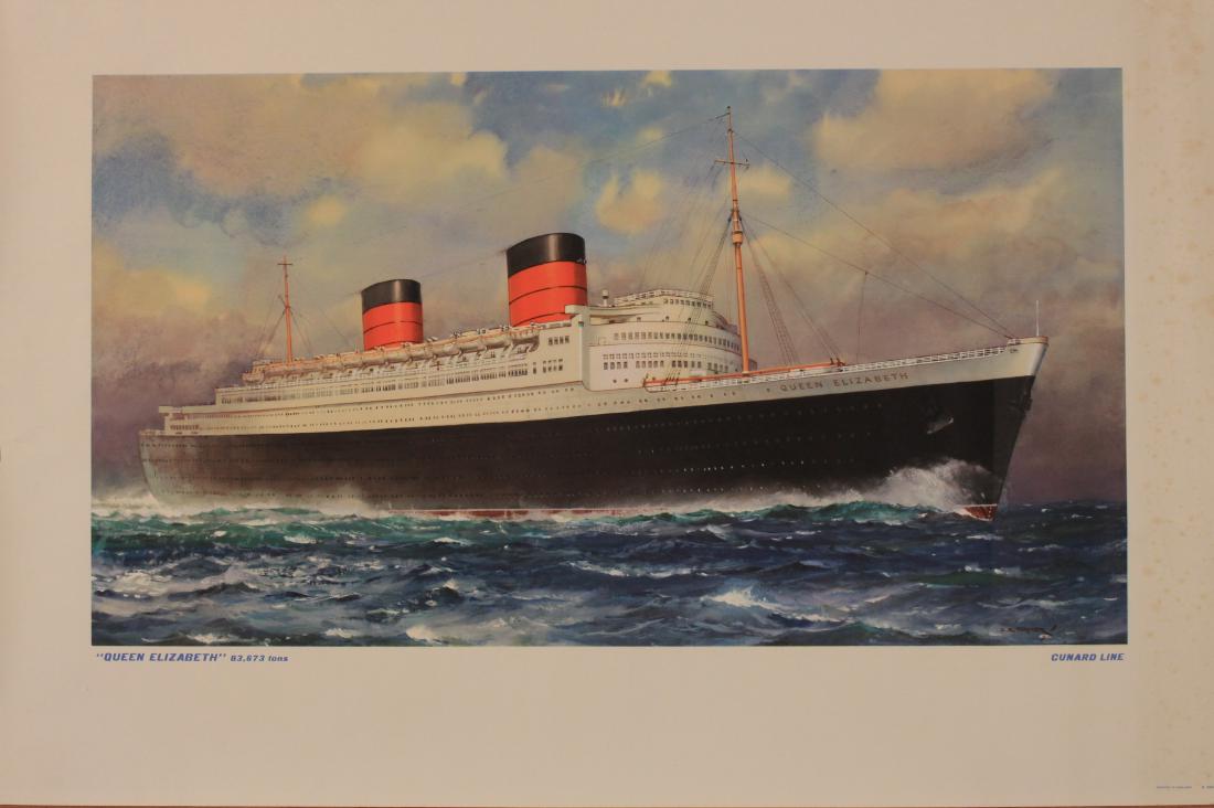 C E Turner (1883-1965) Cunard LIne "Queen Elizabeth" (1 of 1)