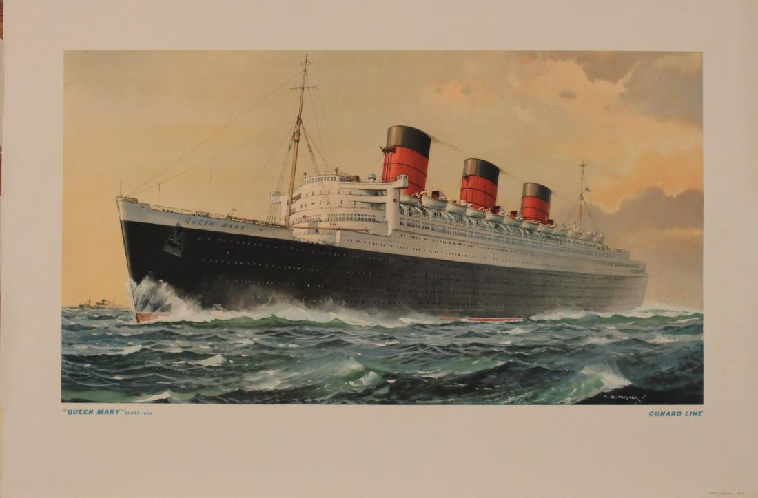C E Turner (1883-1965) Cunard LIne "Queen Mary" 81,237 (1 of 1)