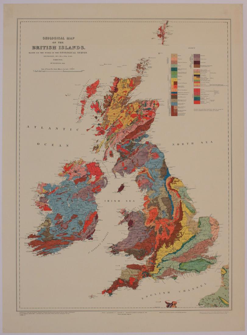 Geological Map of the British Islands based on the work (1 of 1)