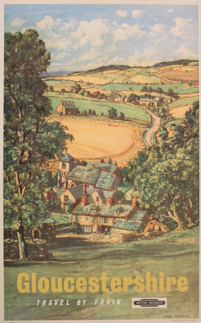 Claude Muncaster (1903-1974) Gloucestershire , original: Claude Muncaster (1903-1974) Gloucestershire , original poster printed for BR(WR) by Charles & Read 1960 - 102 x 63 cm