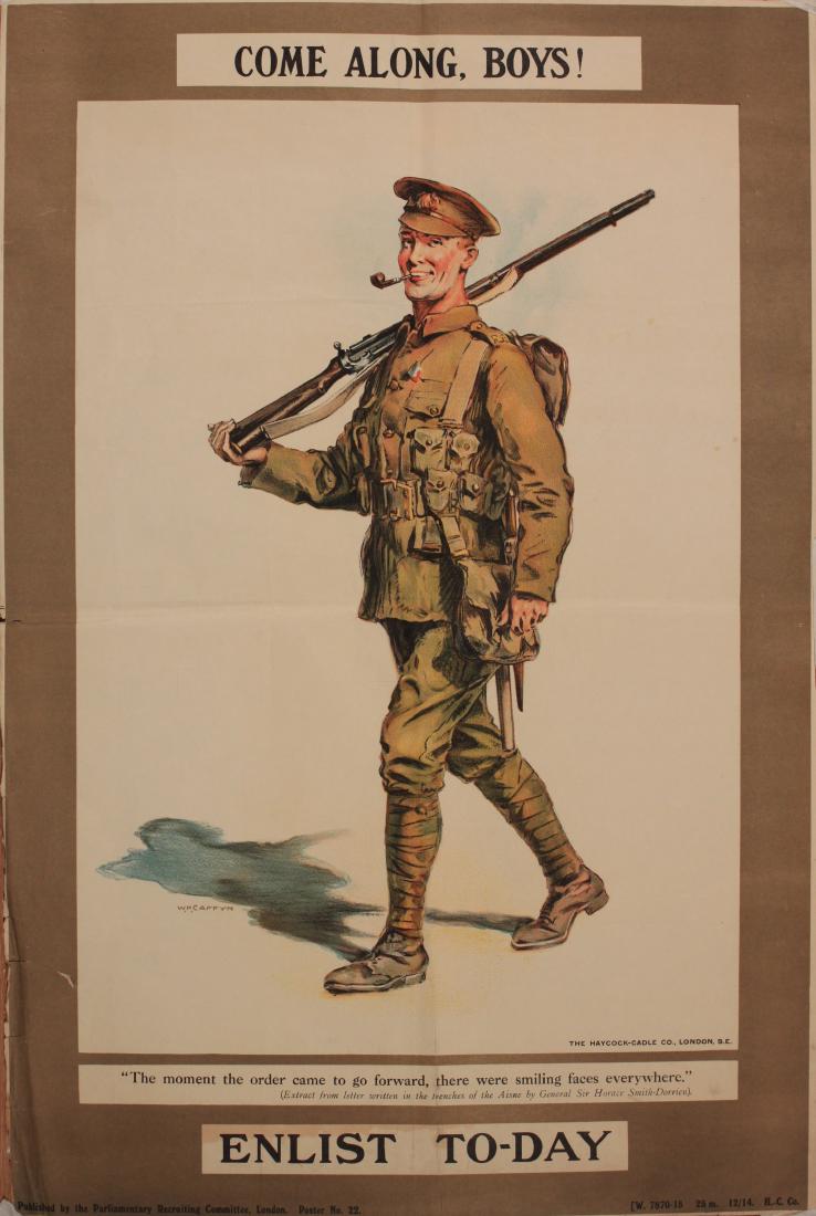 W H Caffyn (1870-1958) Come Along , Boys ! , PRC poster (1 of 1)