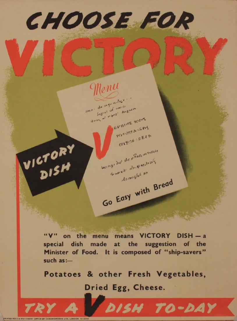 Choose for Victory , Try an V Dish To-day , original (1 of 1)