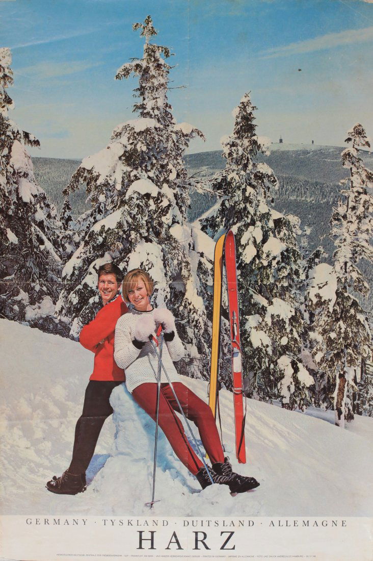 Harz Germany, original poster advertising Skiing in the (1 of 1)