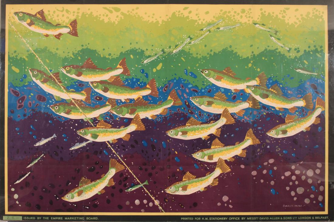 Charles Paine (1895-1967) Salmon Fishing , original (1 of 1)