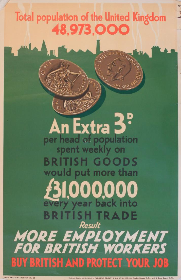 Anon An Extra 3d , Buy British poster No 15 printed by: Anon An Extra 3d , Buy British poster No 15 printed by William Brown & Co Ltd 1931 - 76 x 50 cm