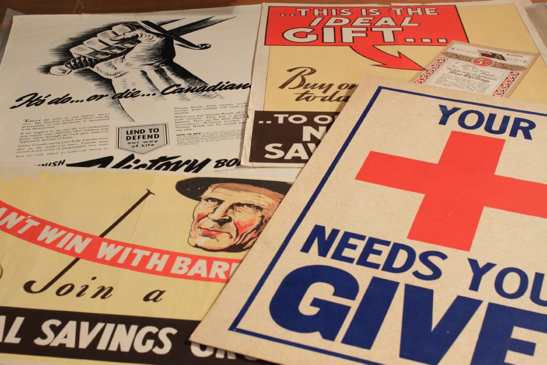 WW2 , four posters Buy Victory Bonds , We can't win (1 of 1)