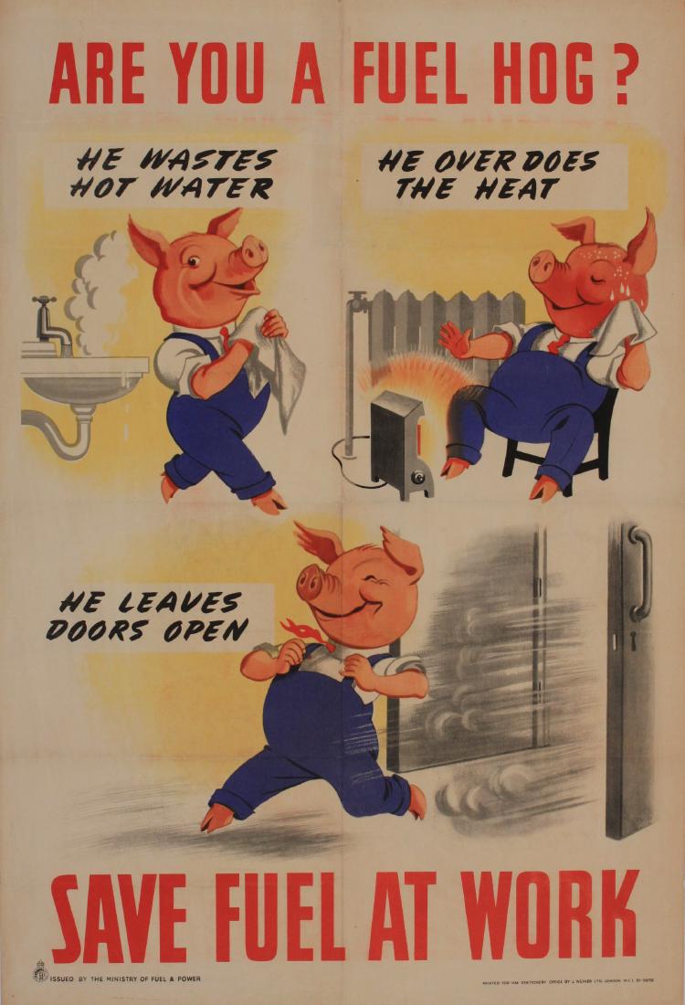 possibly John Gilroy (1898-1995)  Are you a fuel hog ? (1 of 1)