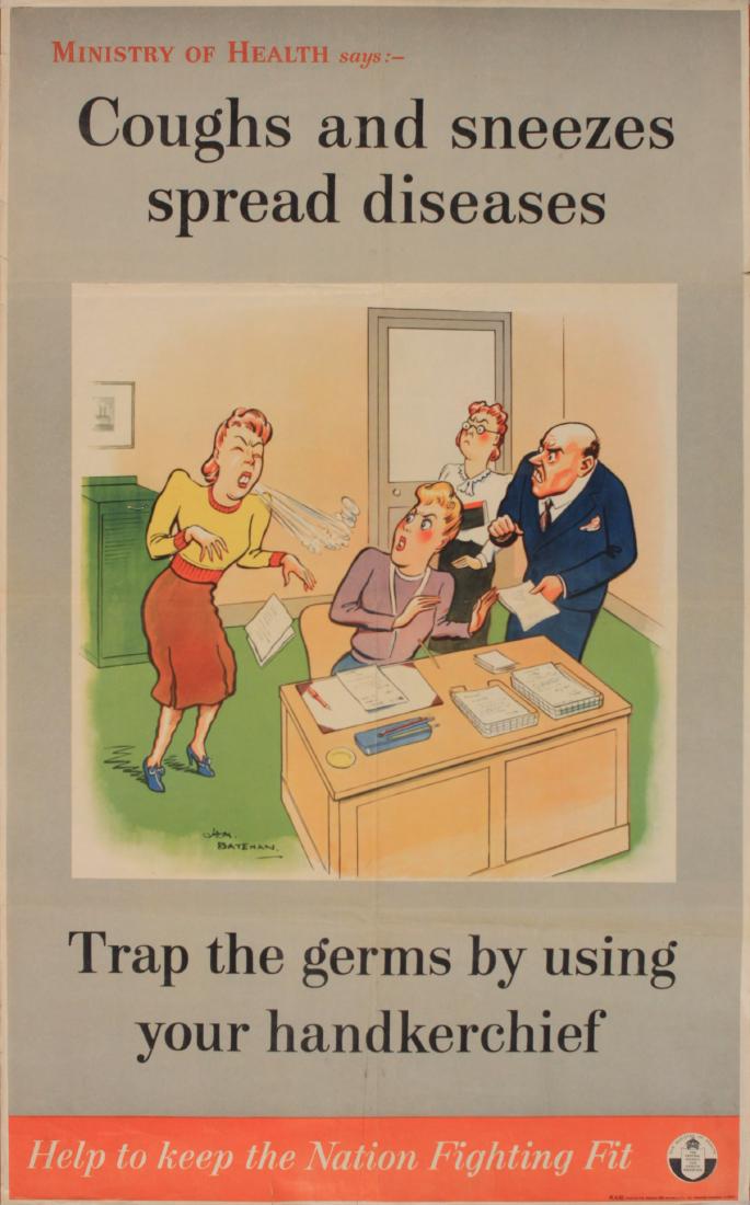 H M Bateman (1887-1970) Coughs and Sneezes Spread (1 of 1)