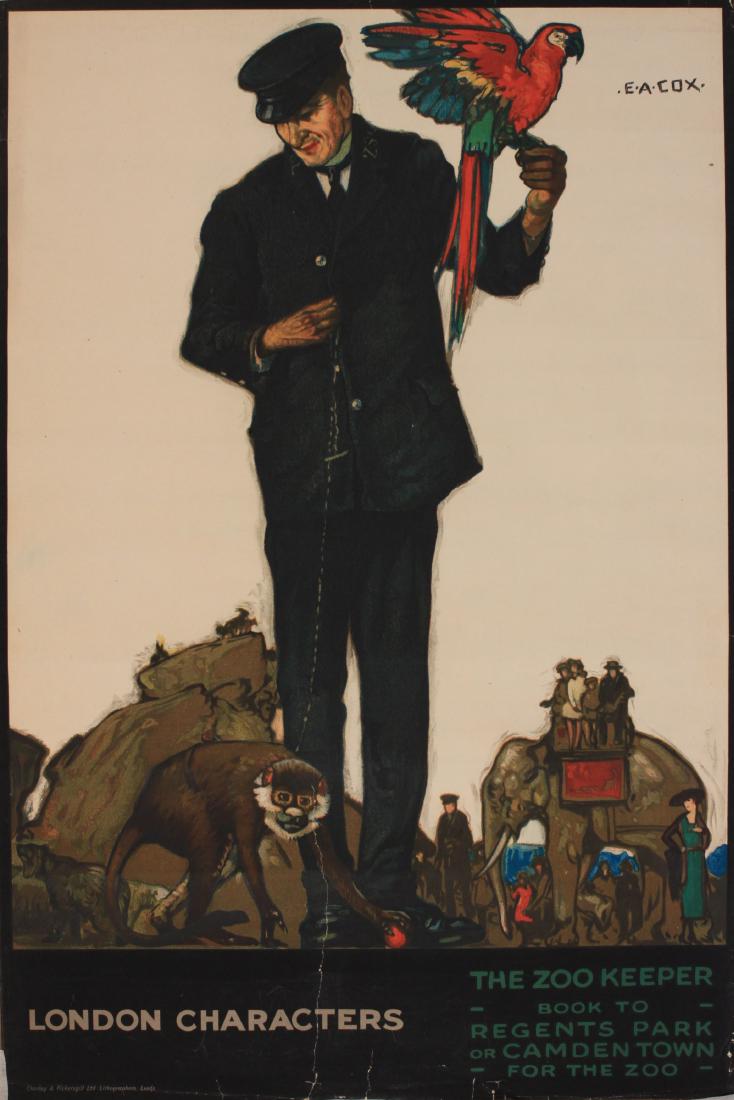 E A Cox (1876-1955) London Characters The Zoo Keeper , (1 of 1)