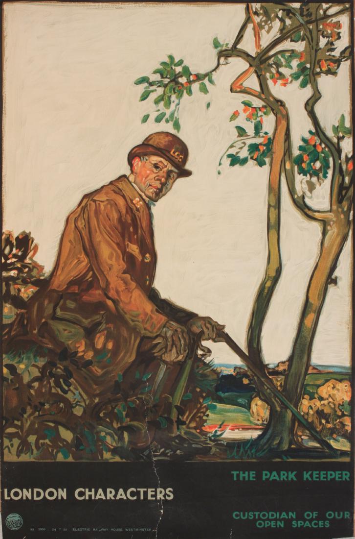 E A Cox (1876-1955) London Characters The Park Keeper , (1 of 1)