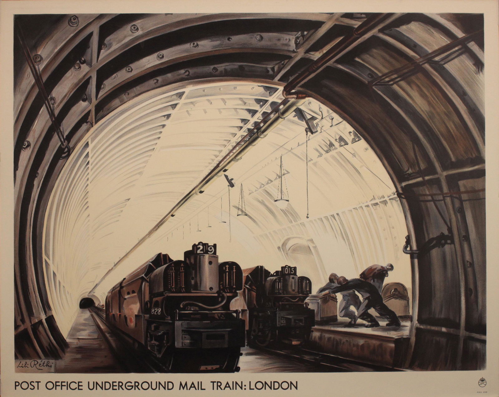 Lili Rethi (1894-1971) Post Office Underground Mail: Lili Rethi (1894-1971) Post Office Underground Mail Train: London, original GPO poster PRD 208 1937 - 102 x 127 cm