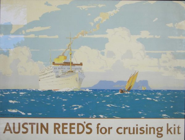 Norman Wilkinson (1878-1971) Austin Reed's for cru: Norman Wilkinson (1878-1971) Austin Reed's for crusing kit, no 334 original poster printed for Austin Reed Ltd London circa 1930- 78 x 101 cm framed (VAT is payable on the hammer price of this lot for