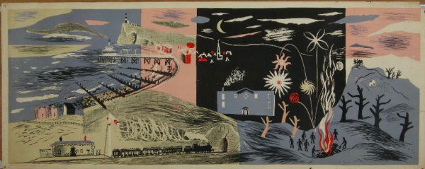 John Piper C.H. (1903-1992) Nursery Frieze II Auto: John Piper C.H. (1903-1992) Nursery Frieze II Autolithograph, 1936, printed in colours, on machine made lithographic cartridge paper, unsigned as published from an unspecified edition, published by Co