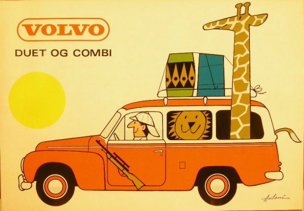 Antoni Volvo, original poster printed in Denmark -: Antoni Volvo, original poster printed in Denmark - 68 x 97 cm