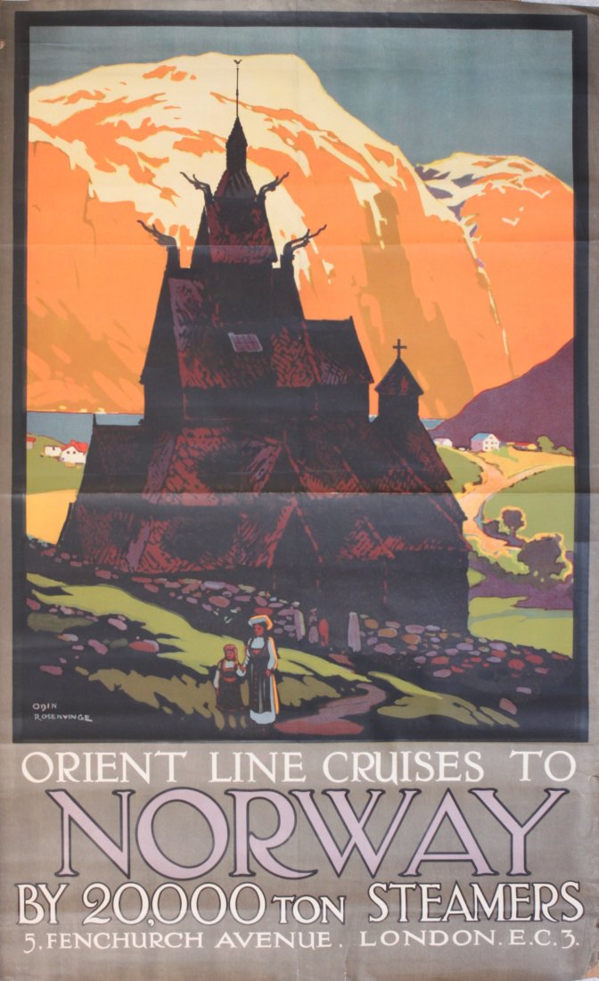 Odin Rosenvinge (1880-1959) Orient Line Cruises to (1 of 1)