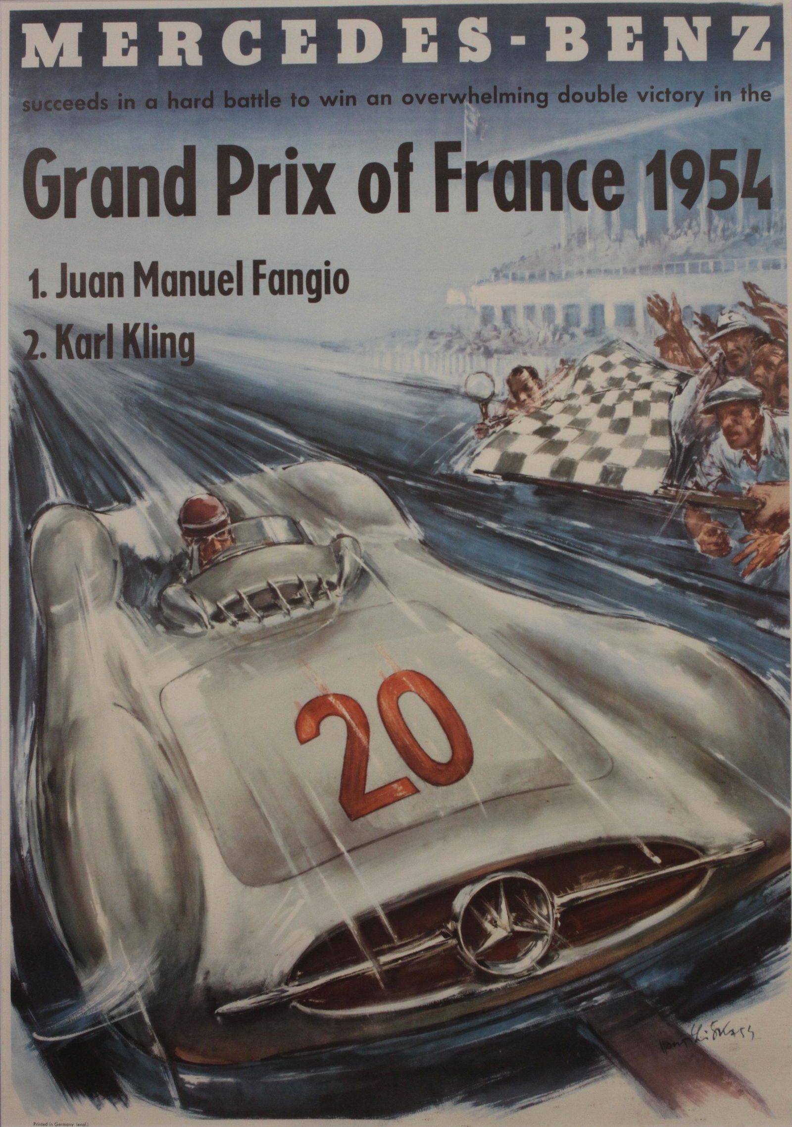 Hans Liska (1907-1983) Mercedes-Benz Fangio and Kling (1 of 1)