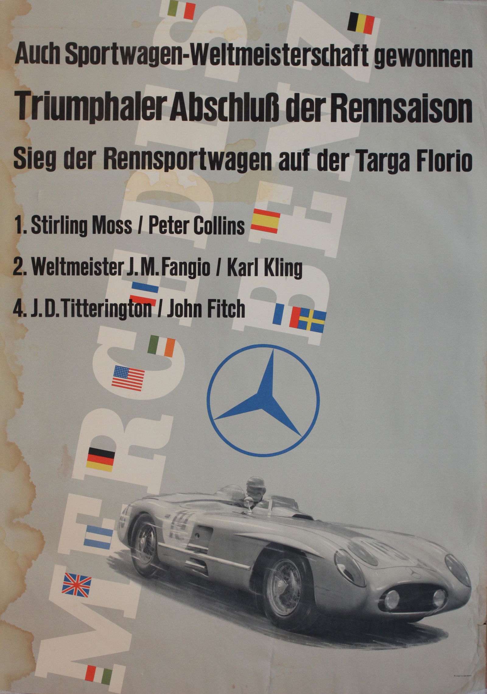 Mercedes Targa Florio 1955 Moss and Collins Victory (1 of 1)