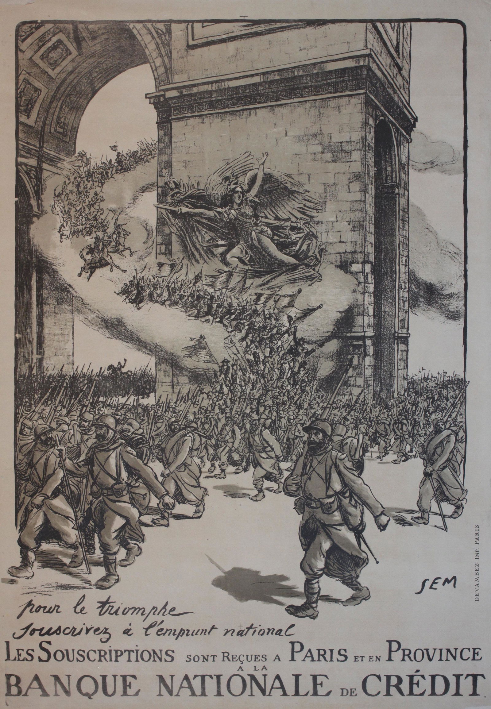 SEM ( Georges Goursat 1863-1934) Pour Le Triomphe (1 of 1)