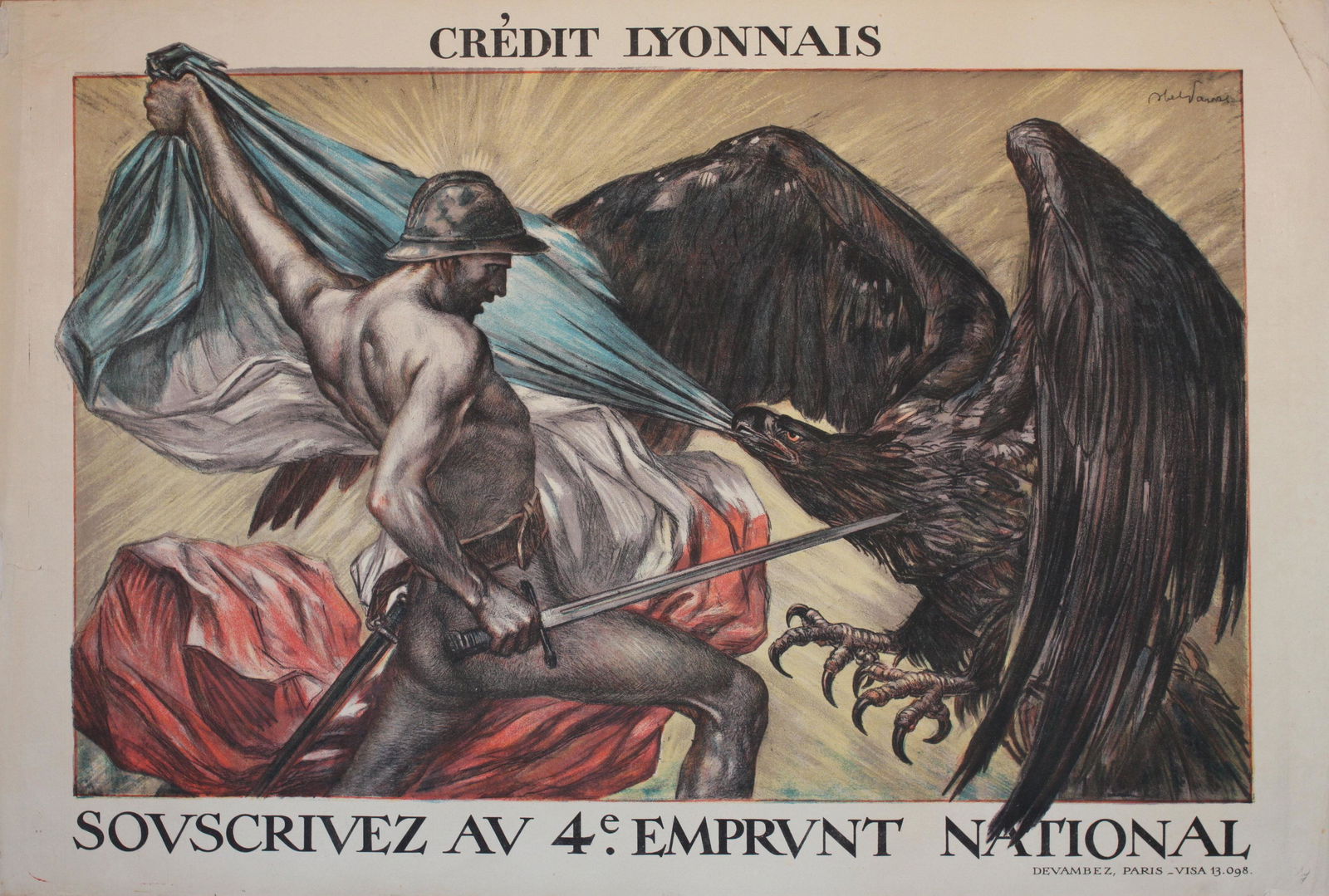 Abel Faivre (1867-1945) Souscrivez av 4e Emprunt (1 of 1)