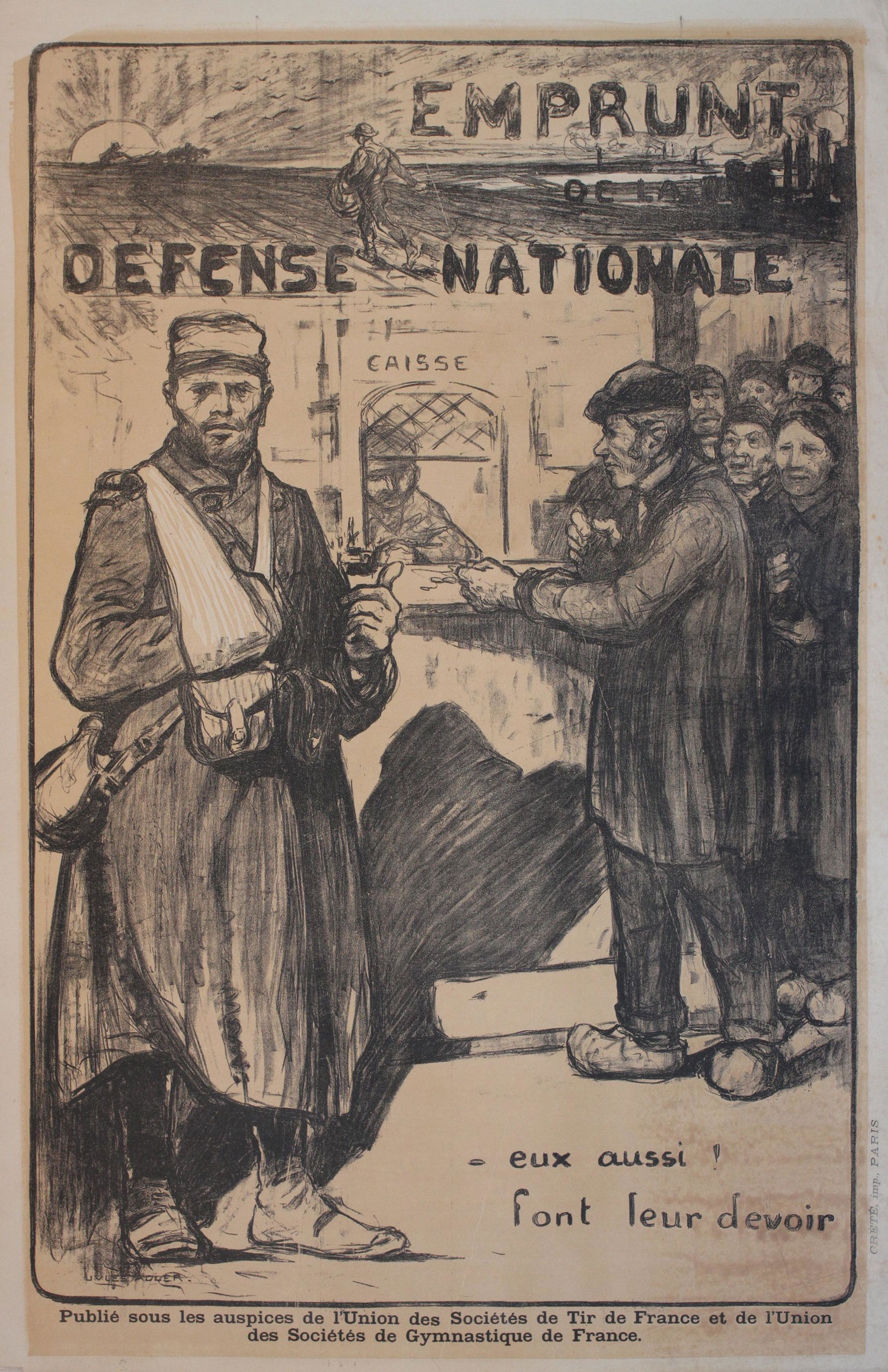 Jule Adler (1865-1952) Eus aussi font leur devoir (1 of 2)