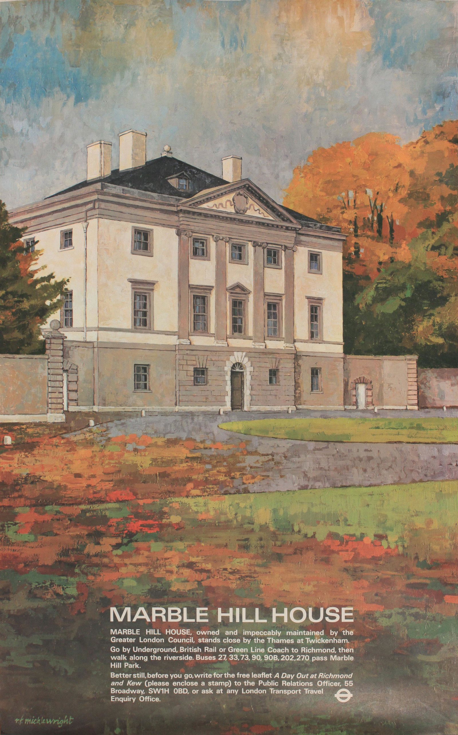 R F Micklewright (b.1923) Marble Hill House (1 of 1)