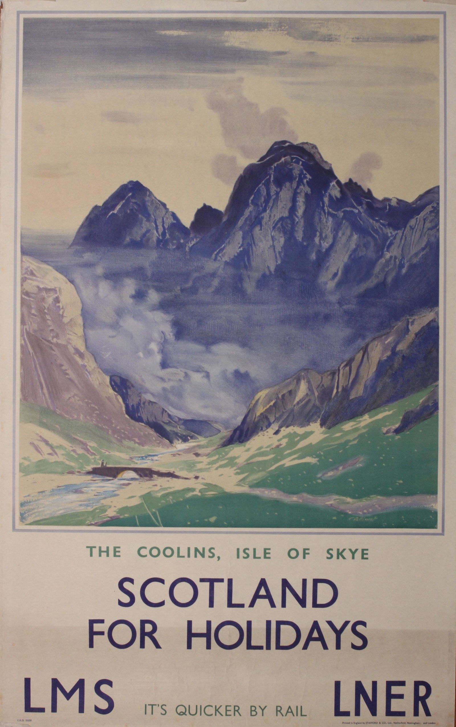 C A Hunt (Cecil Arthur 1873-1965) The Coolins (1 of 1)