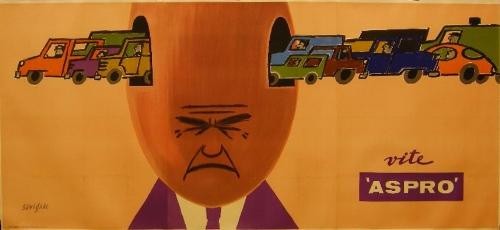 Raymond Savignac (1907-2002) Vite 'Aspro', origina: Raymond Savignac (1907-2002) Vite 'Aspro', original advertising poster printed by J Landault - 150 x 300 cm