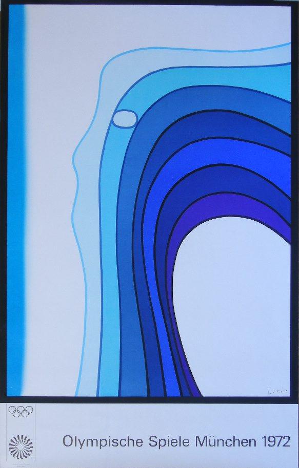 Jan Lenica Olympische Spiele Munchen 1972, origina: Jan Lenica Olympische Spiele Munchen 1972, original poster printed by Edition Olympia 1972 - 101 x 64 cm