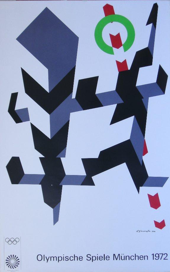 Allan D'Arcangelo Olympische Spiele Munchen 1972,: Allan D'Arcangelo Olympische Spiele Munchen 1972, original poster printed by Edition Olympia 1971 - 101 x 64 cm