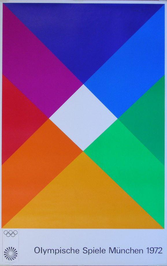 Max Bill Olympische Spiele Munchen 1972, original: Max Bill Olympische Spiele Munchen 1972, original poster printed by Edition Olympia 1971 - 101 x 64 cm