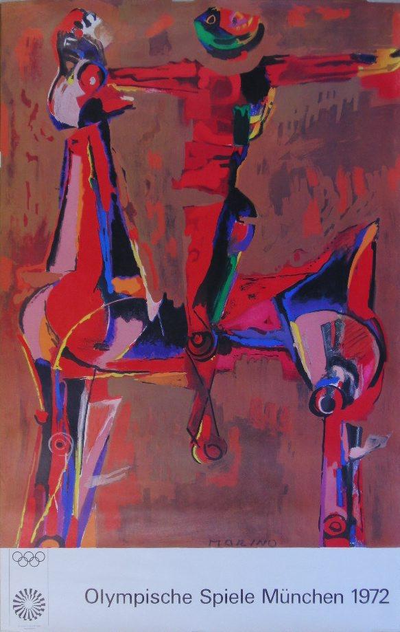 Marino Marini Olympische Spiele Munchen 1972, orig: Marino Marini Olympische Spiele Munchen 1972, original poster printed by Edition Olympia 1971 - 101 x 64 cm