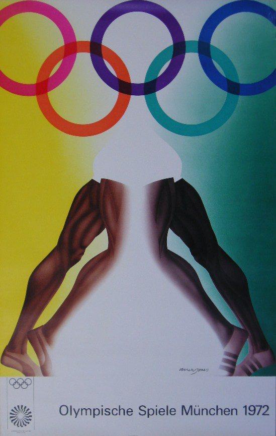 Allen Jones Olympische Spiele Munchen 1972, origin: Allen Jones Olympische Spiele Munchen 1972, original poster printed by Edition Olympia 1972 - 101 x 64 cm
