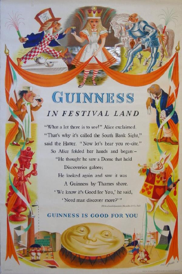 Eric Fraser (1902 -1983) Guinness in Festival Land: Eric Fraser (1902 -1983) Guinness in Festival Land 1951, original poster GA/P4U/941 printed by Sanders Philips - 152 x 102 cm