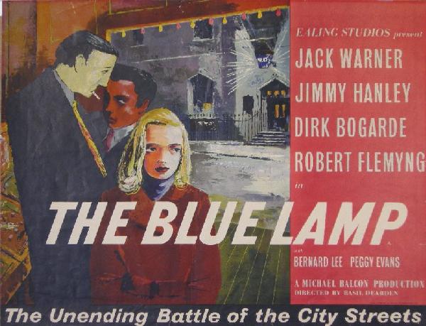 Ealing Studios film The Blue Lamp 1950, starring J: Ealing Studios film The Blue Lamp 1950, starring Jack Warner Dirk Bogarde, original poster designed by James Boswell (died 1971) and printed by Graphic Reproduction Ltd 1950 - 54 x 71 cm