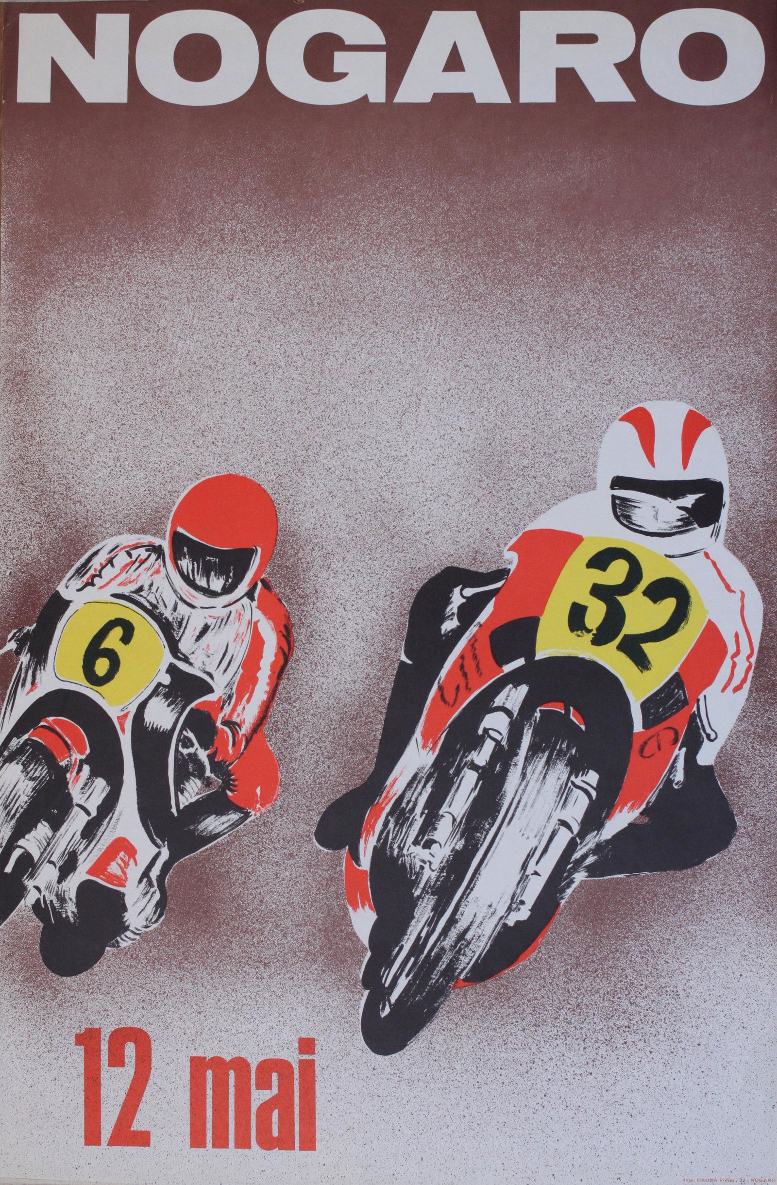 Anon Nogaro 12 Mai Motorcycle racing, original poster (1 of 1)