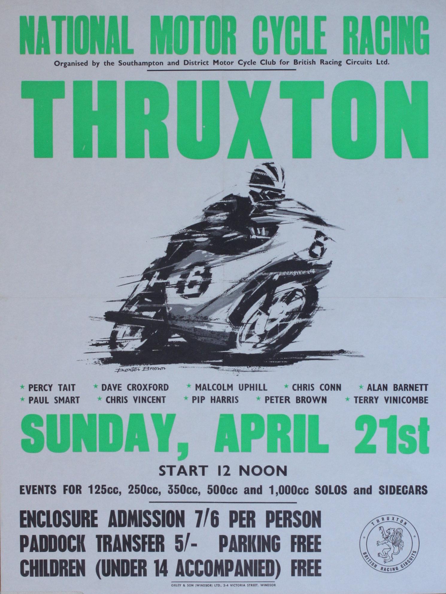 Thruxton, three motor racing posters inc. the Speed (1 of 3)