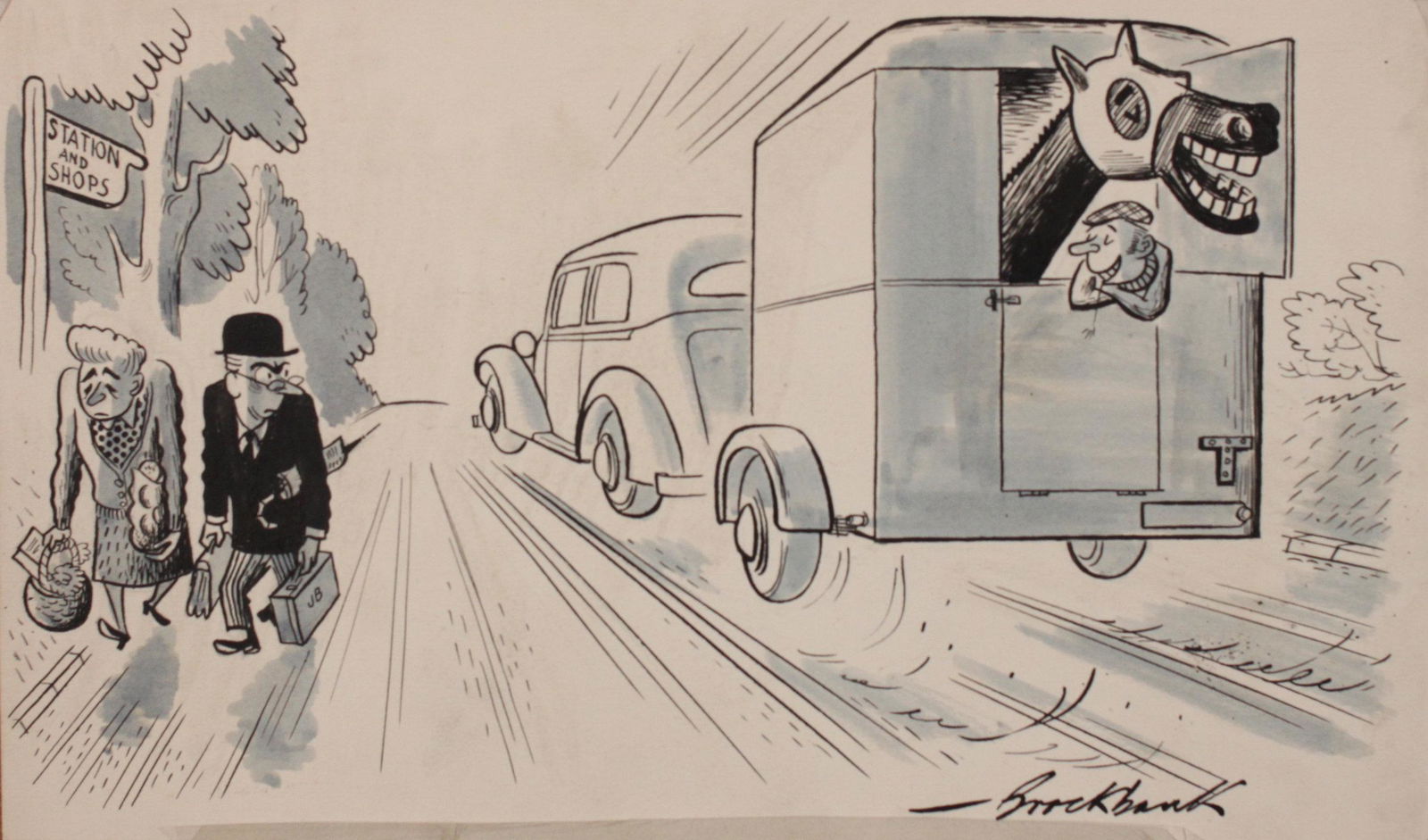 Brockbank (Russell 1913-1979) Petrol Rationing doesn't (1 of 1)