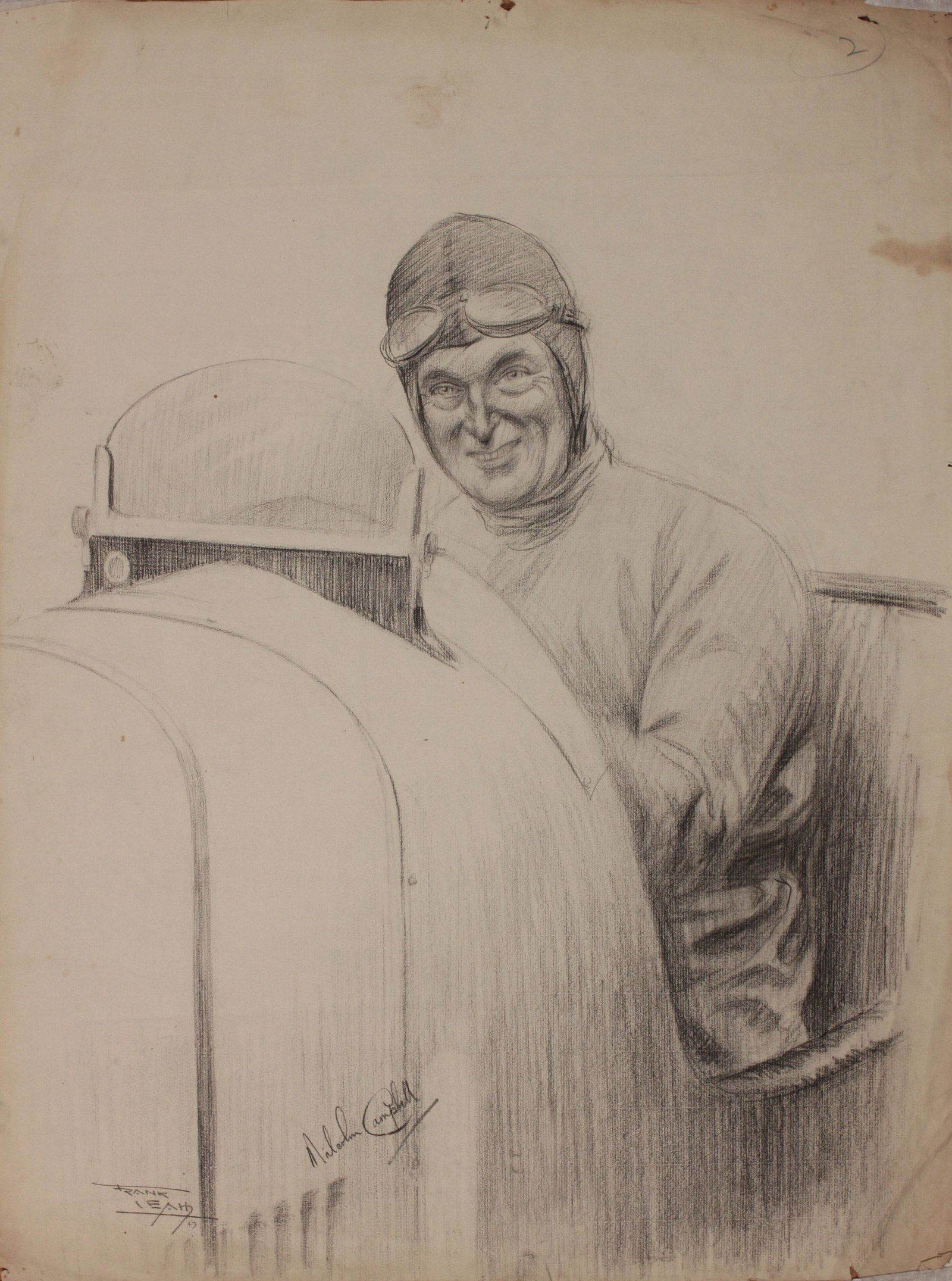 Frank Leah (1886-1972) Malcolm Campbell 1927, signed (1 of 1)
