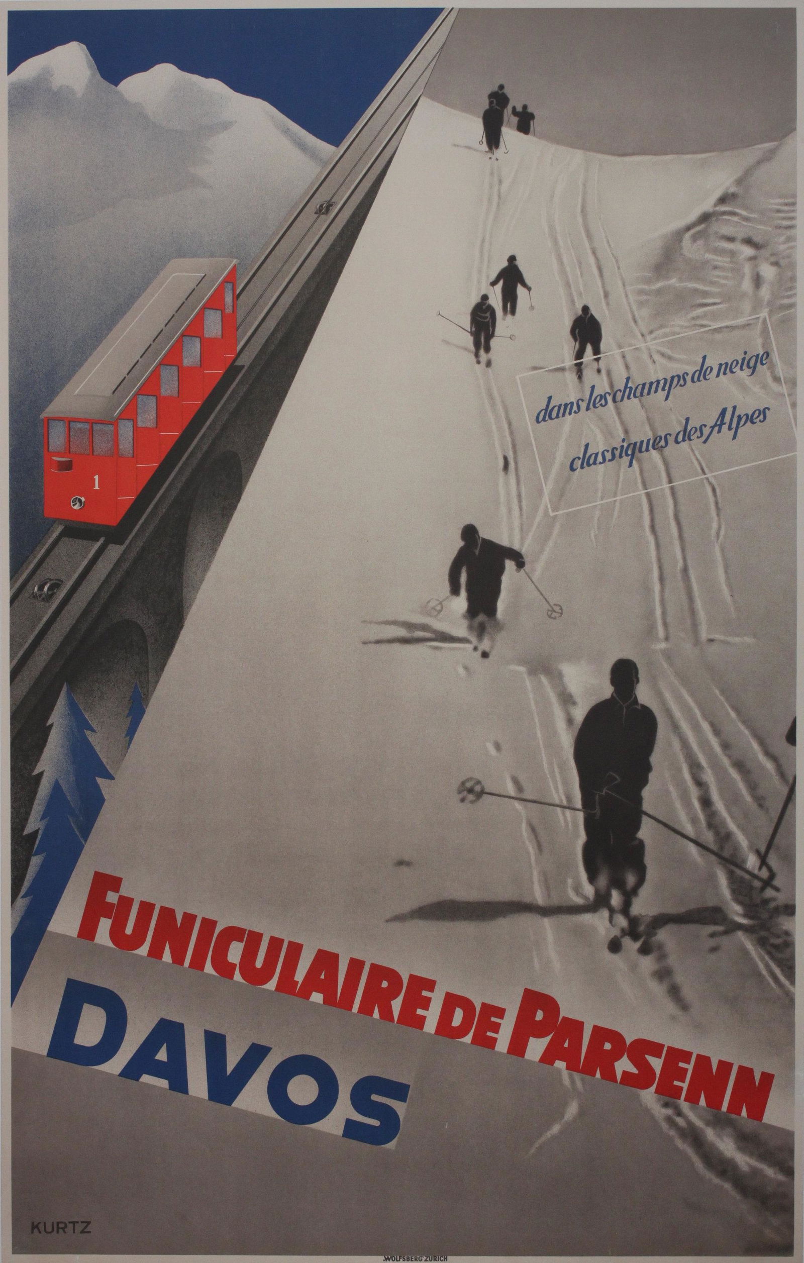 Helmuth Kurtz (1903-1959)  Davos Finiculaire de (1 of 1)
