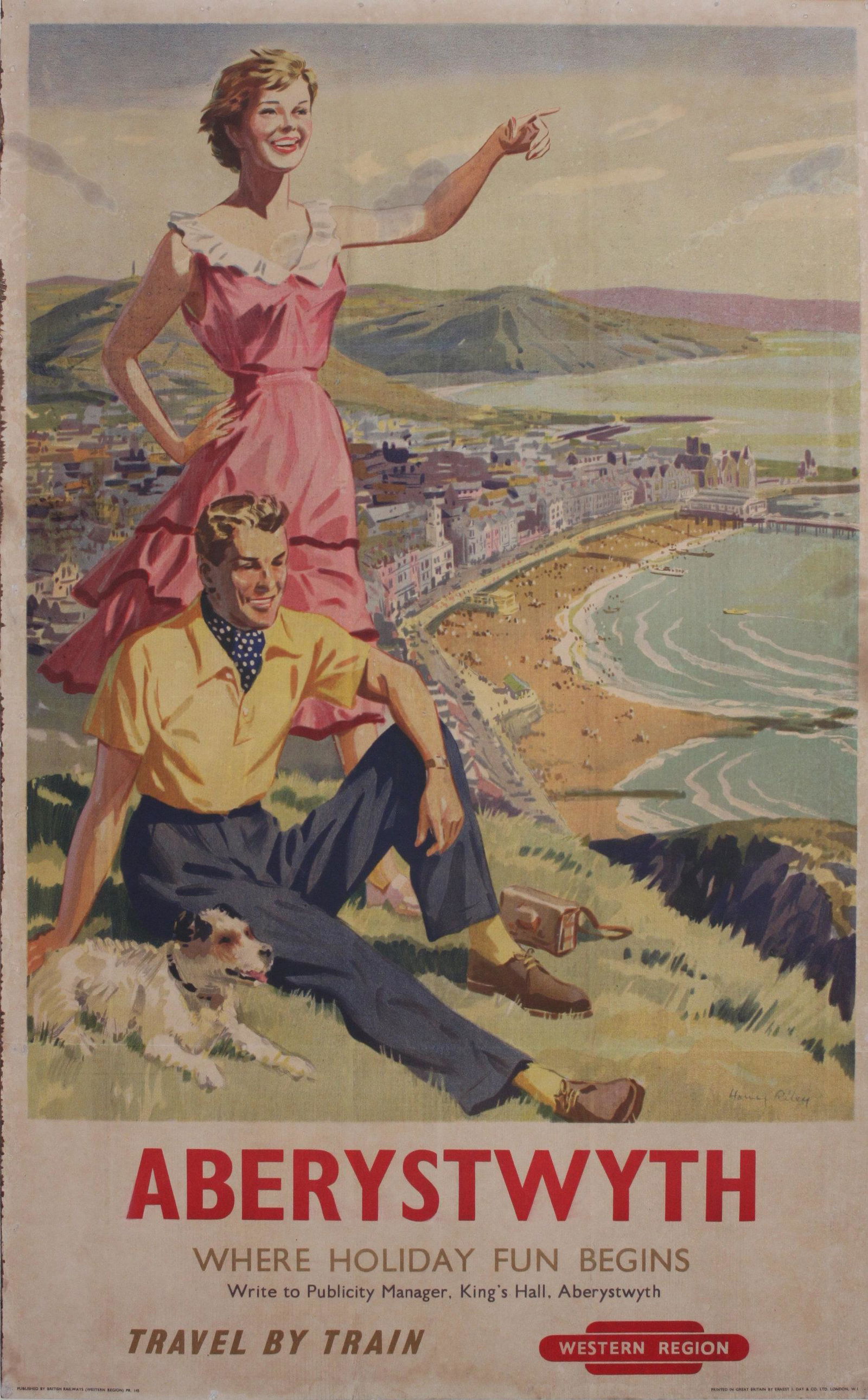 Harry Riley (1895-1966) Aberystwyth, original poster (1 of 1)