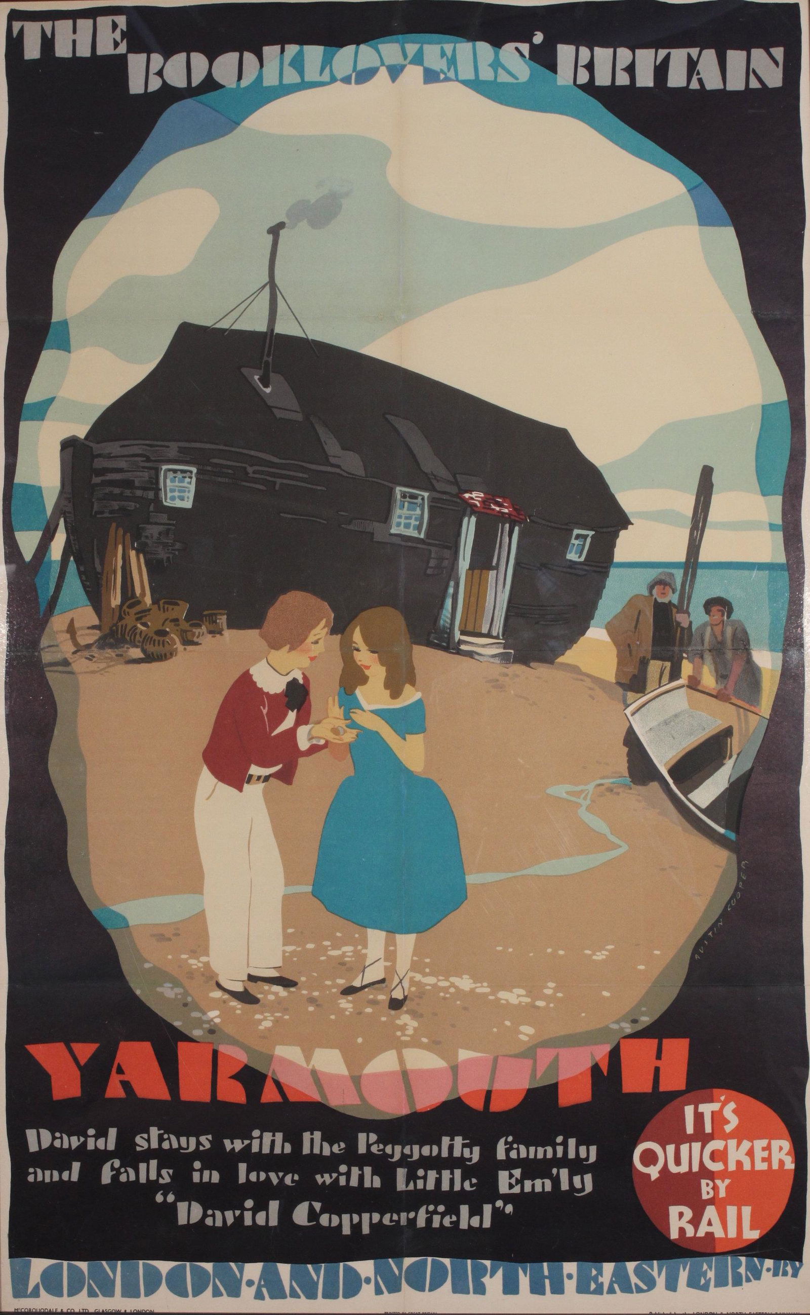 Austin Cooper (1890-1964) Yarmouth The Booklovers: Austin Cooper (1890-1964) Yarmouth The Booklovers Britain, original poster printed for LNER by McCorquodale c.1930 - 102 x 63 cm