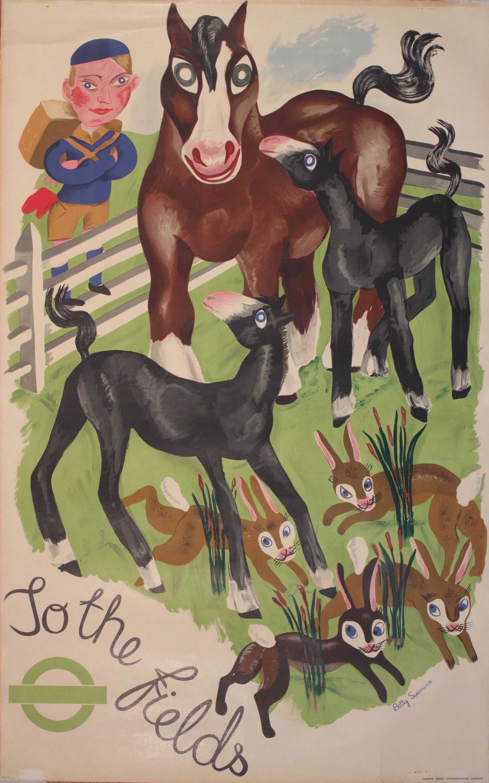Betty Swanick (1915-1989) To the fields, original (1 of 1)