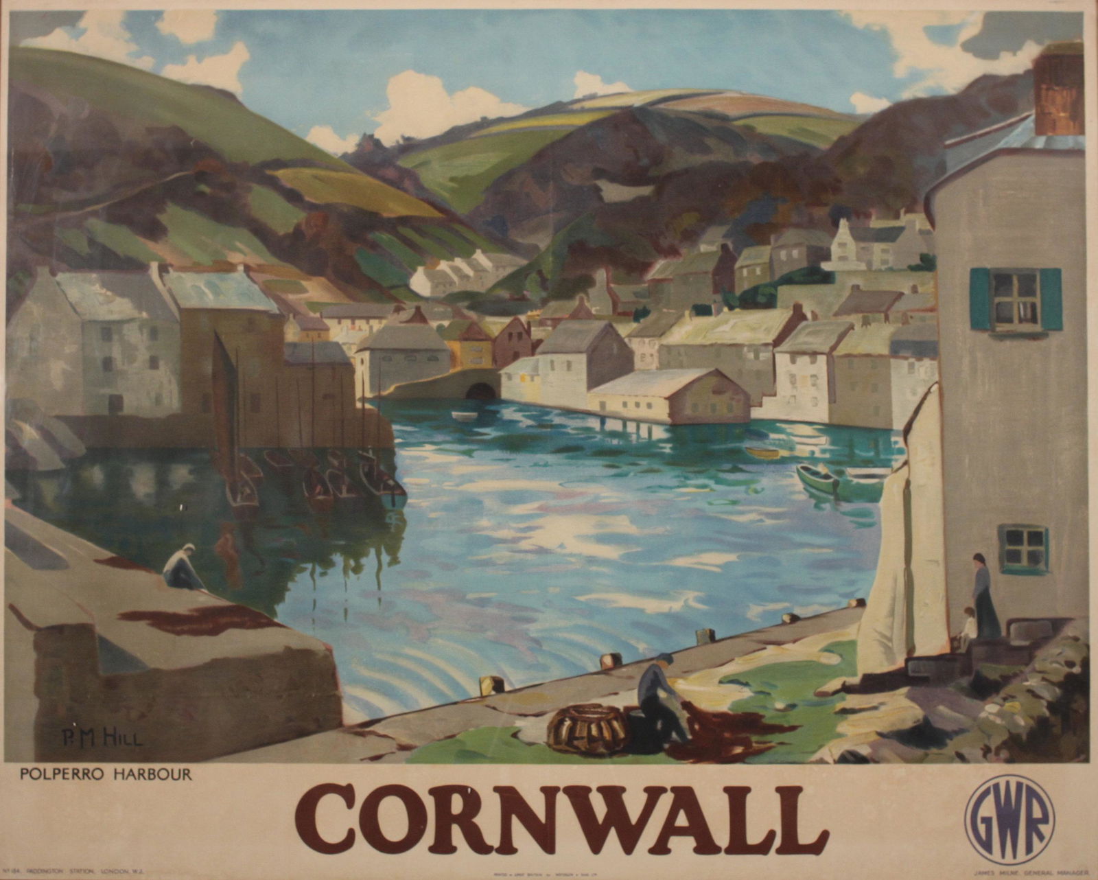 P M Hill (Philip Maurice 1892-1952) Cornwall Polperro (1 of 1)