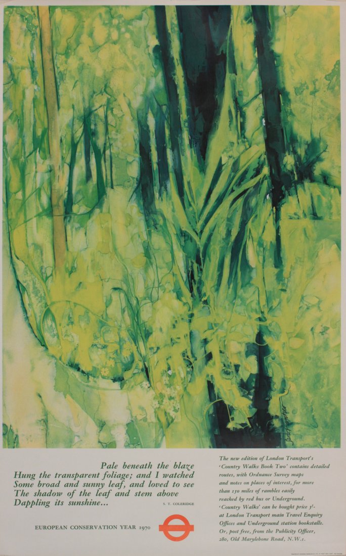 Janet Archer (b.1942) Country Walks, original poster pr: Janet Archer (b.1942) Country Walks, original poster printed for LT Johnston Riddle 1970 - 102 x 63 cm
