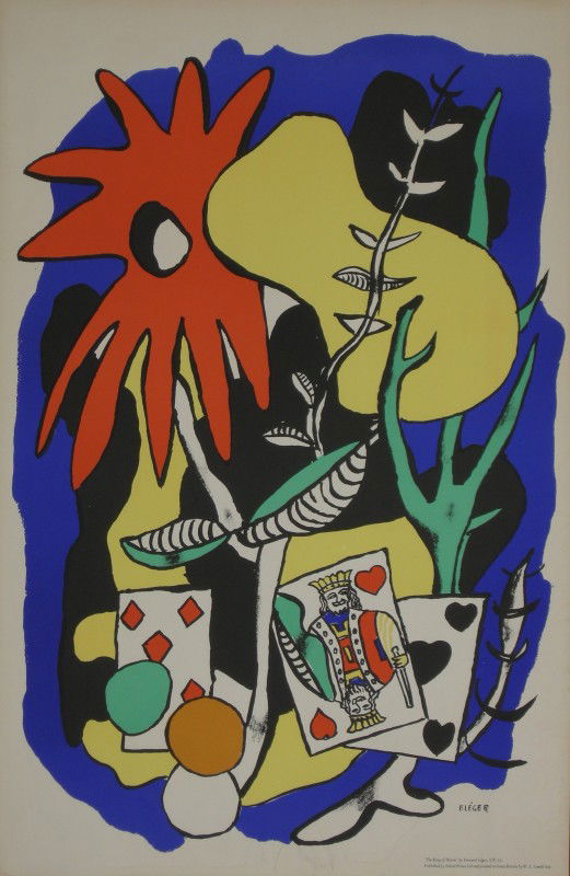 Fernand Leger (1881-1955) "The King of Hearts", or: Fernand Leger (1881-1955) "The King of Hearts", original poster SP25 printed for School Prints Ltd by W S Cowell 1949 - 75 x 49 cm